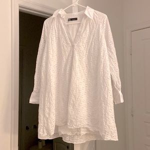 ZARA White short dress - Size XL